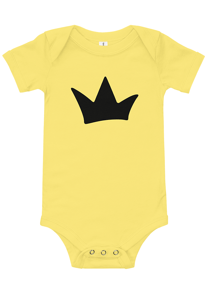 Black Crown Logo baby one piece