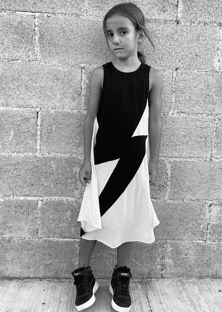 Bowie black & white dress
