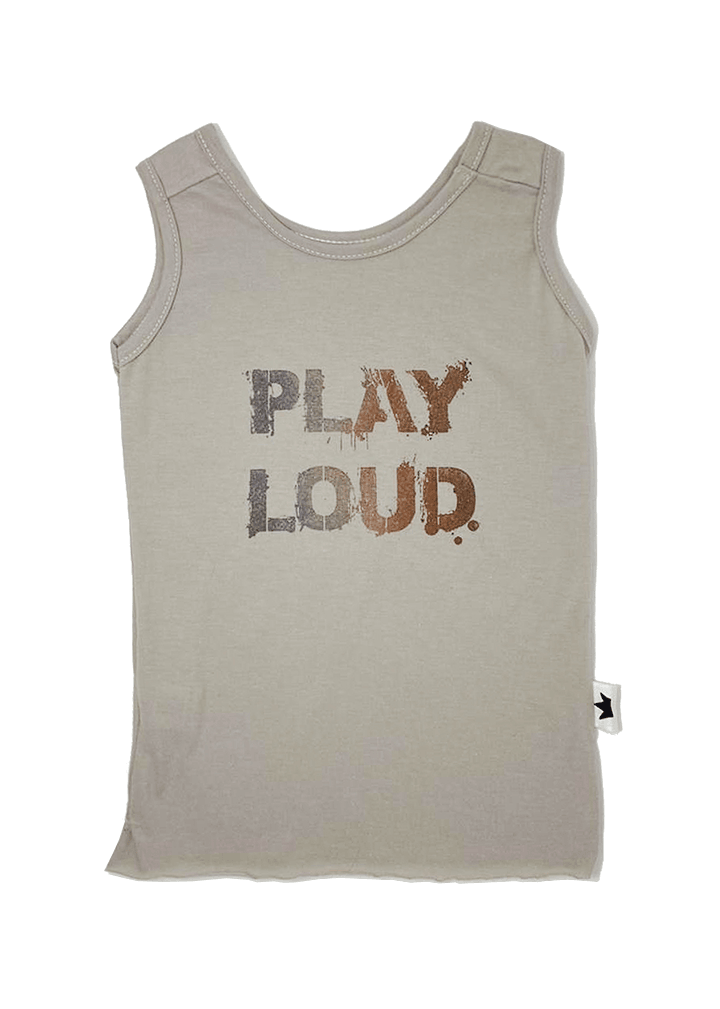 Play Loud mink sleeveless tee
