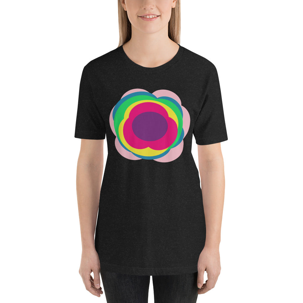 In Bloom black unisex eco tee for teen's & adults