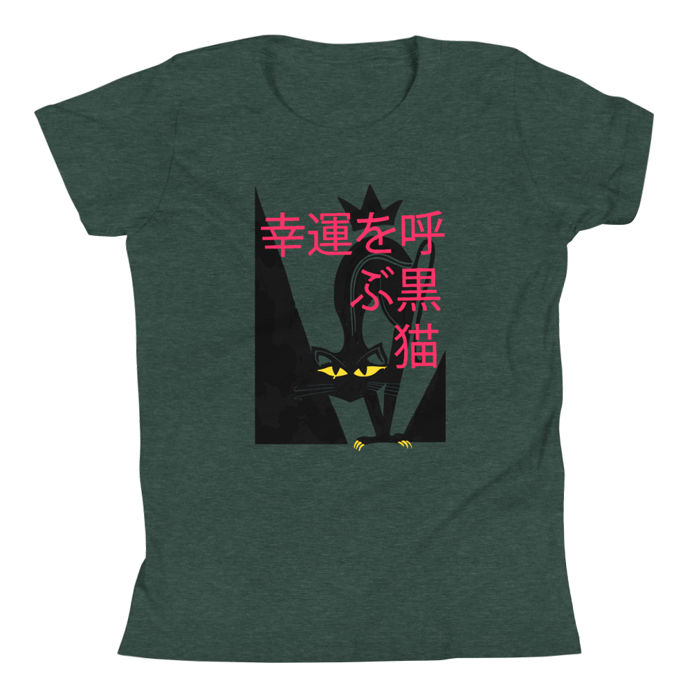 A Black Cat for Good Luck youth tee